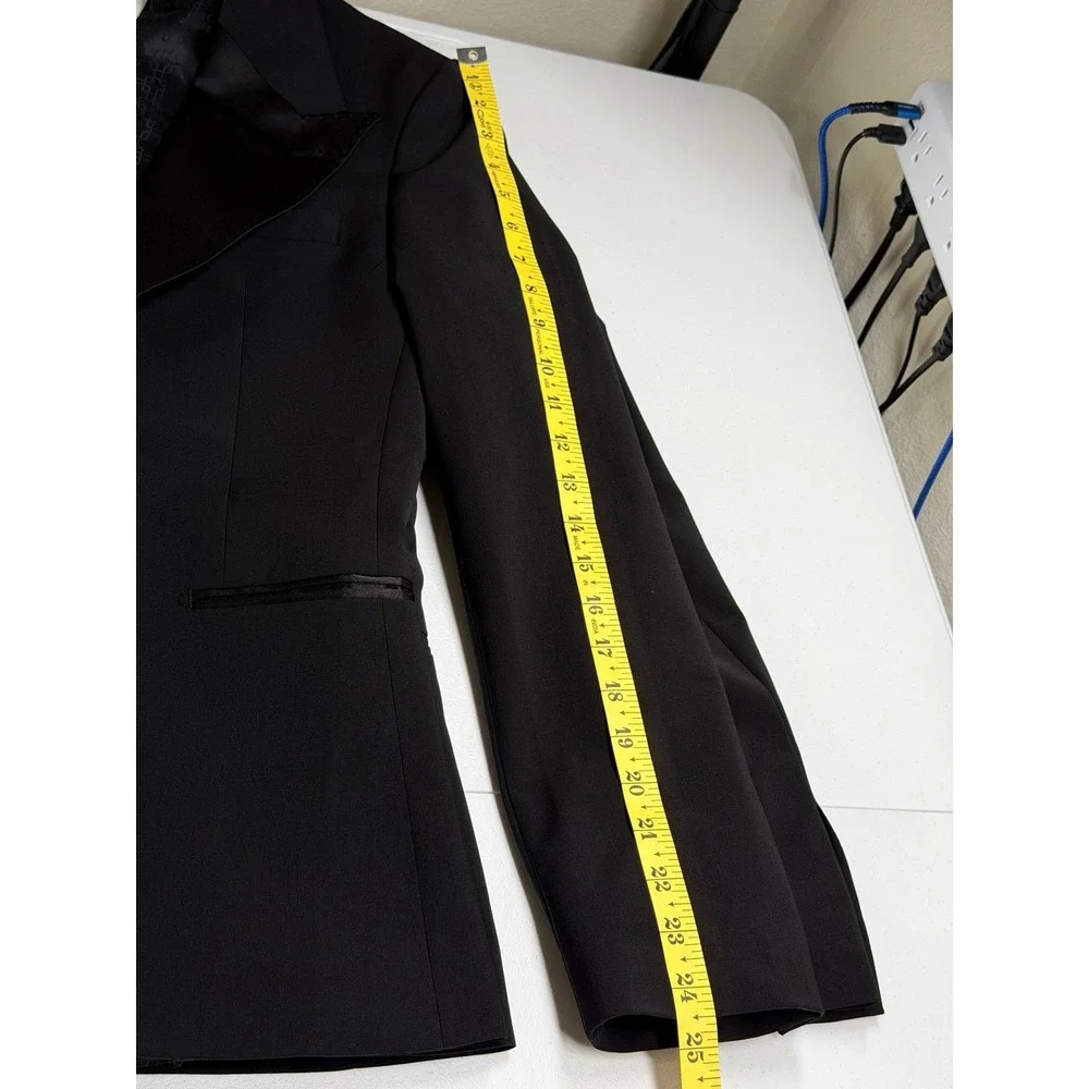 Noak Blazer Mens 36S Black Tuxedo Formal Suit Jacket Wedding Prom Occasion Event